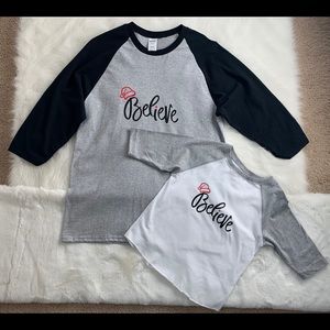 Mom&me Christmas shirt Adult Sz( M),Toddler Sz 4T.